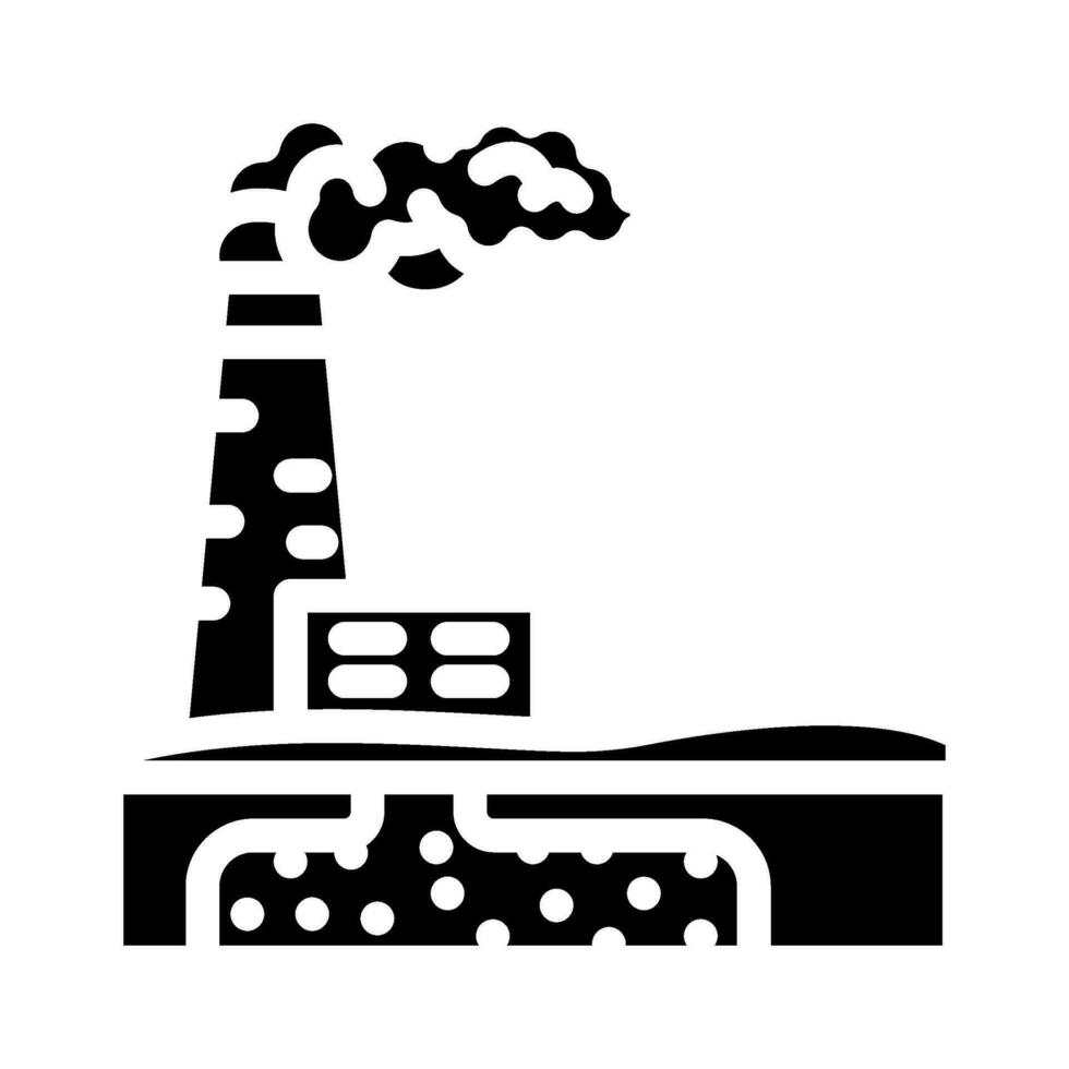 carbono capturar de Meio Ambiente glifo ícone vetor ilustração