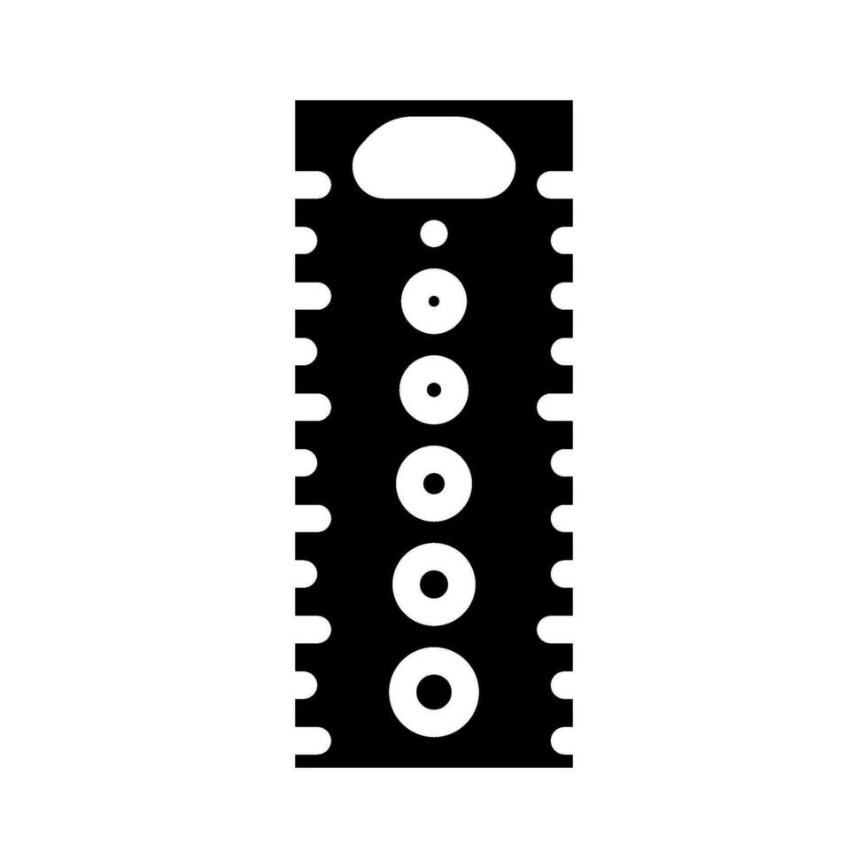 tricô calibre tricô lã glifo ícone vetor ilustração