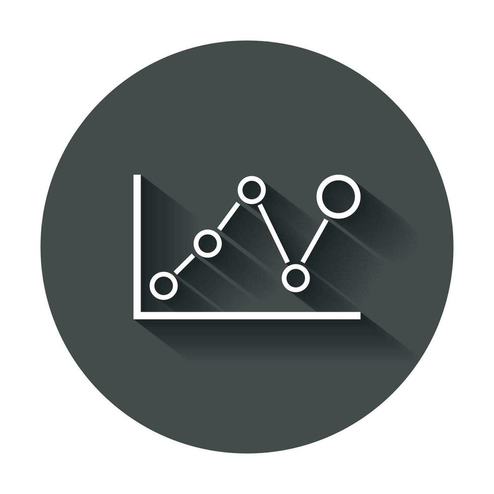 o negócio gráfico ícone. gráfico plano vetor ilustração com grandes sombra.