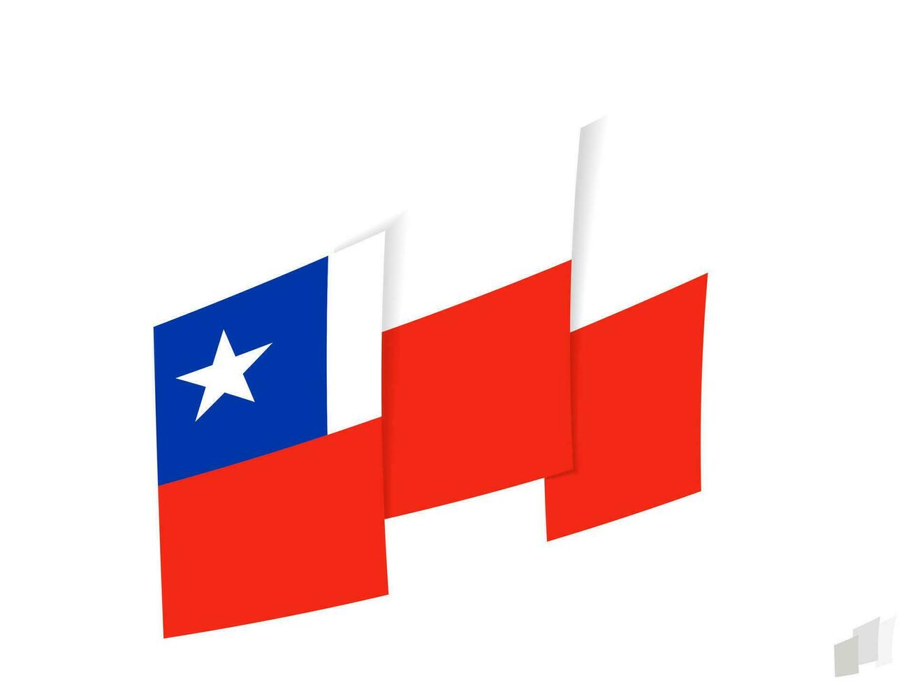 Chile bandeira dentro a abstrato rasgado Projeto. moderno Projeto do a Chile bandeira. vetor