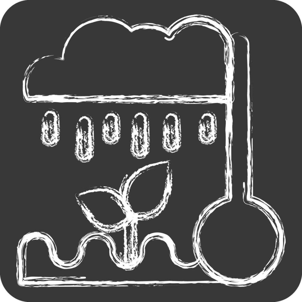 ícone clima. relacionado para agricultura símbolo. giz estilo. simples Projeto editável. simples ilustração vetor