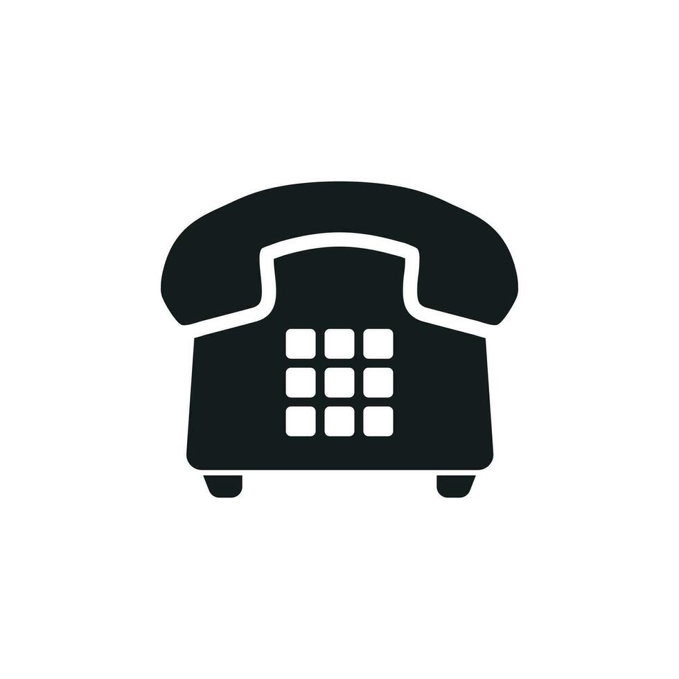 ícone de vetor de telefone. ilustração de símbolo de telefone antigo vintage.