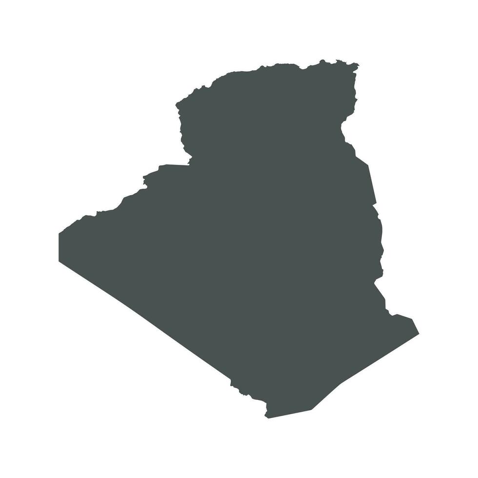 Argélia vetor mapa. Preto ícone em branco fundo.