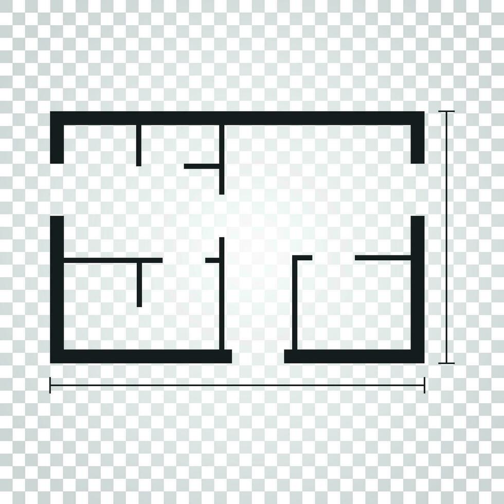 casa plano simples plano ícone. vetor ilustração em branco fundo.