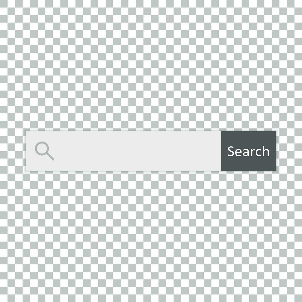 procurar Barra campo. vetor interface elemento com procurar botão. plano vetor ilustração em isolado fundo.