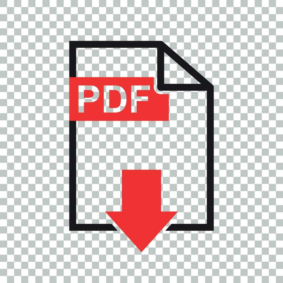 pdf baixar vetor ícone. simples plano pictograma para negócios, marketing, Internet conceito. vetor ilustração em isolado fundo.