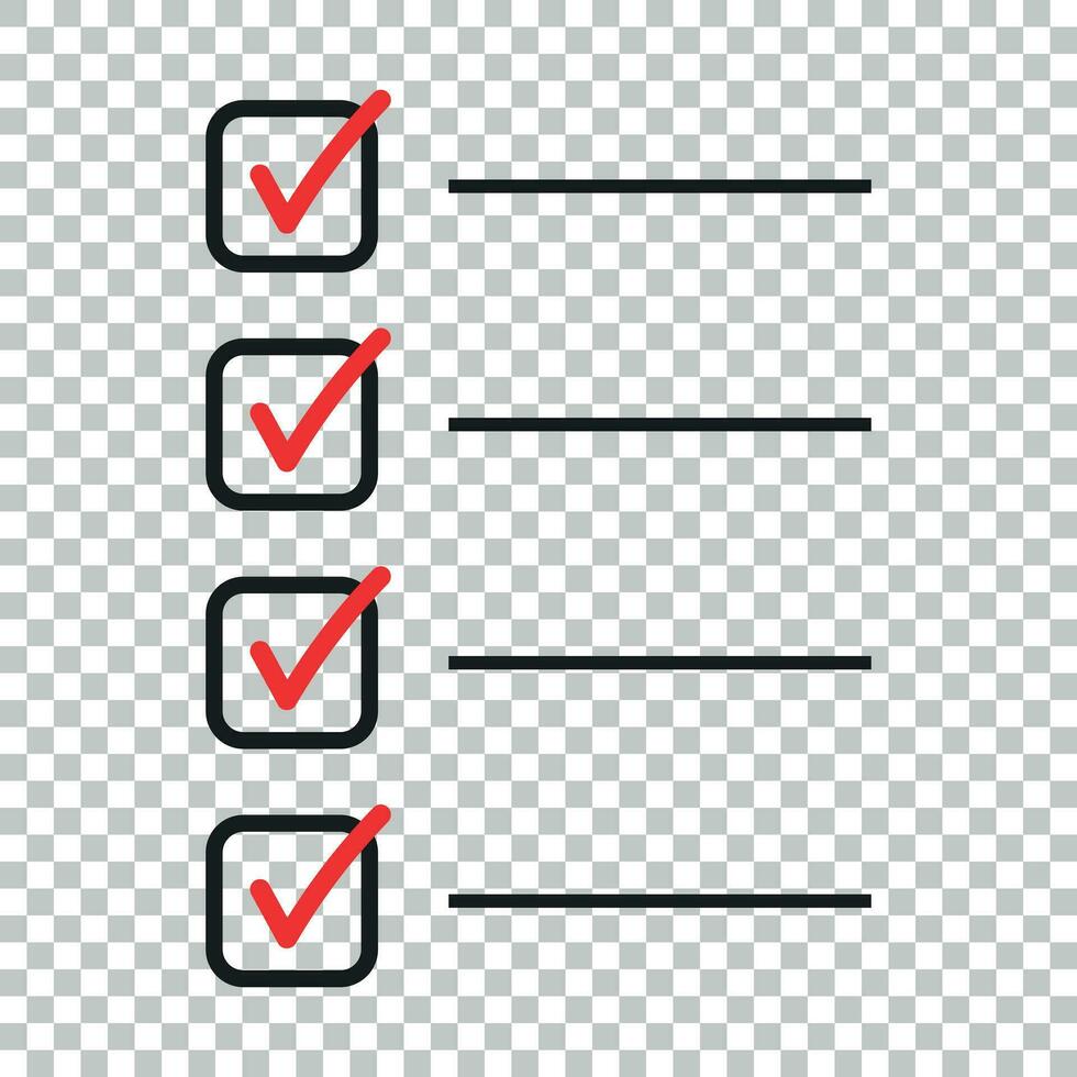 para Faz Lista ícone. lista de controle, tarefa Lista vetor ilustração dentro plano estilo. lembrete conceito ícone em isolado fundo.