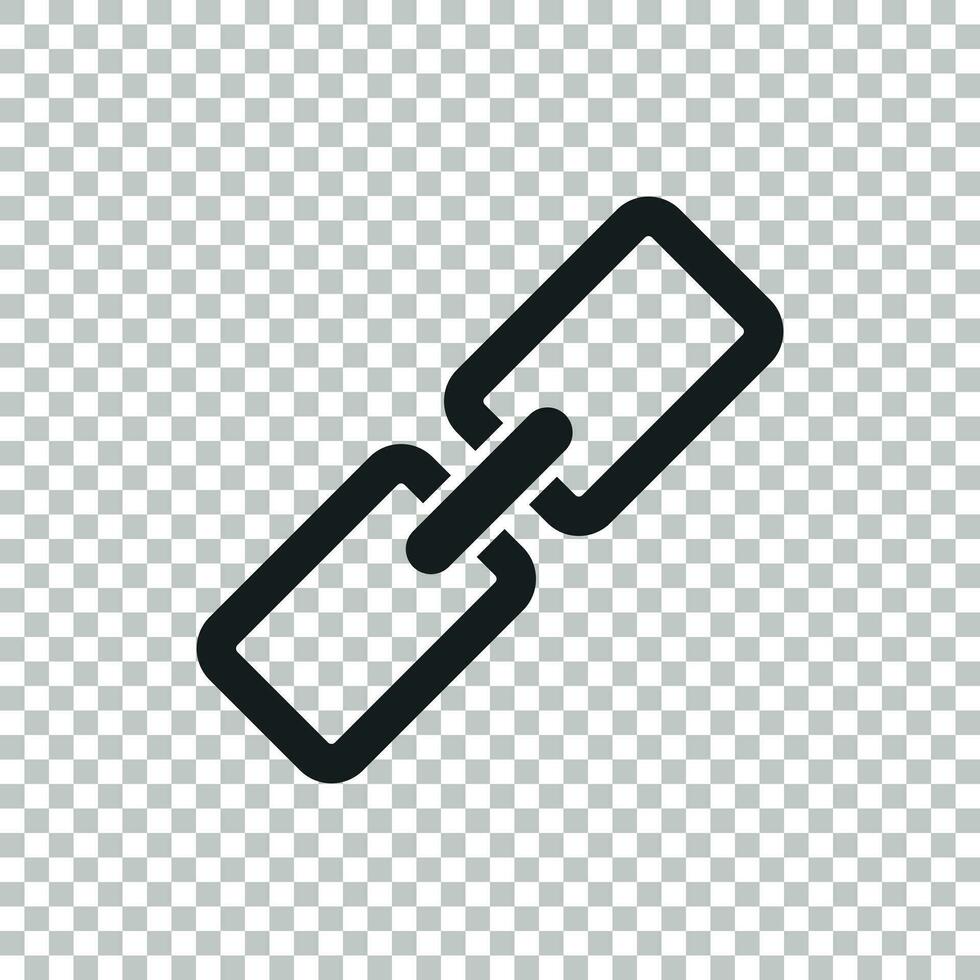 cadeia ícone vetor ilustração dentro plano estilo em isolado fundo. conexão símbolo para rede local projeto, logotipo, aplicativo, ui.