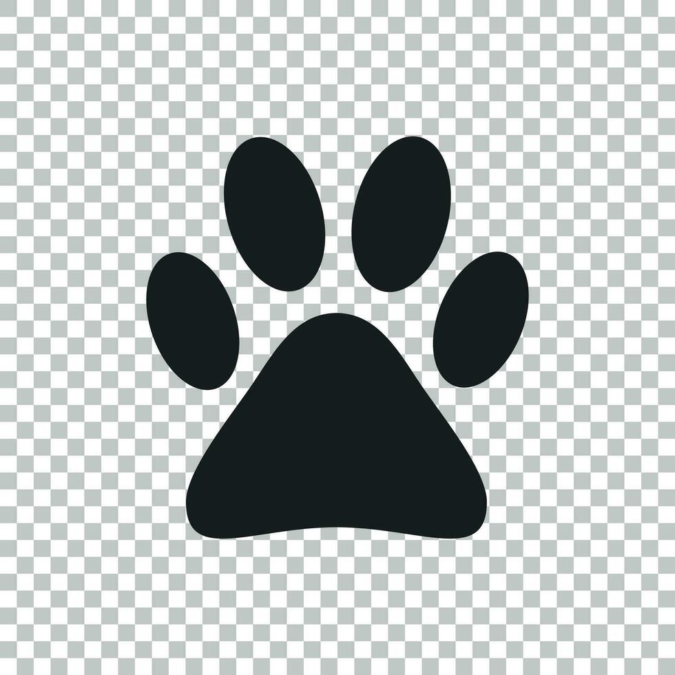 pata impressão ícone vetor ilustração isolado em isolado fundo. cachorro, gato, Urso pata símbolo plano pictograma.