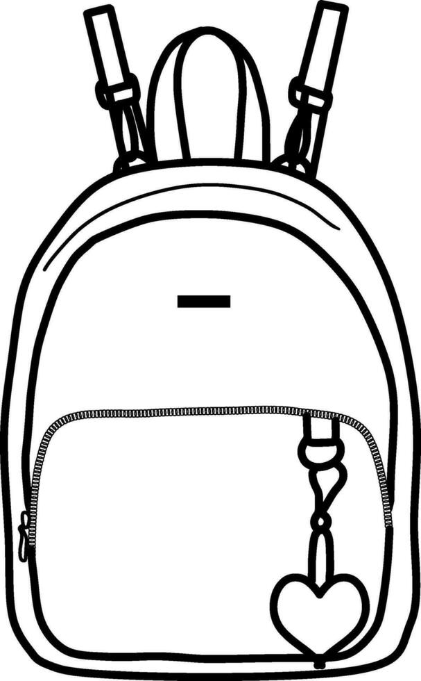 esboço do mochila vetor