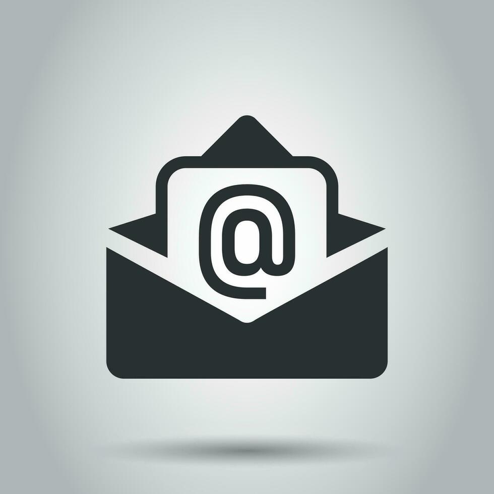 enviar envelope ícone dentro plano estilo. o email mensagem vetor ilustração em branco fundo. caixa de correio o email o negócio conceito.