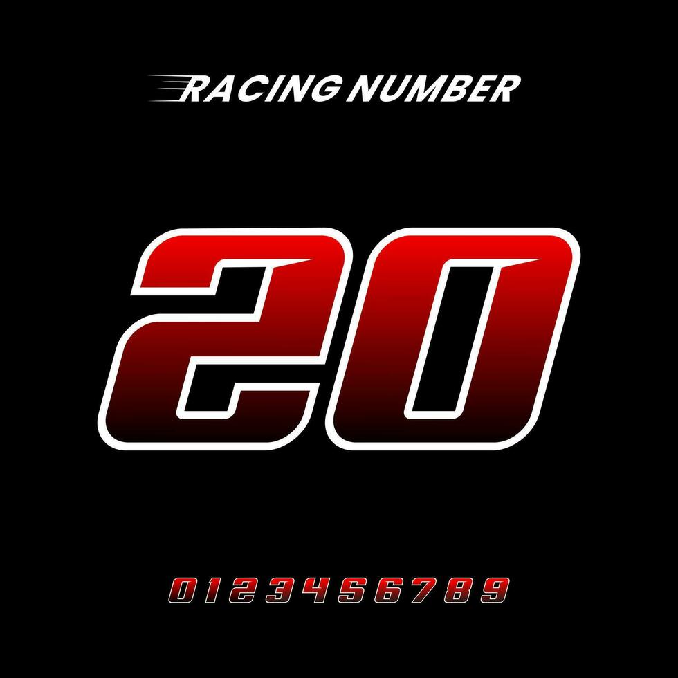 esporte corrida número 20 logotipo Projeto vetor