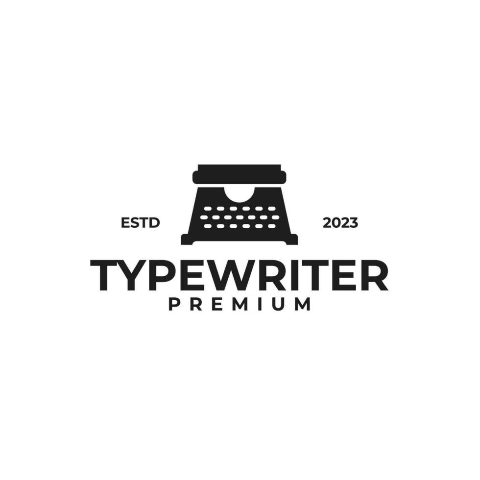 vintage retro máquina de escrever logotipo Projeto conceito vetor ilustração símbolo ícone