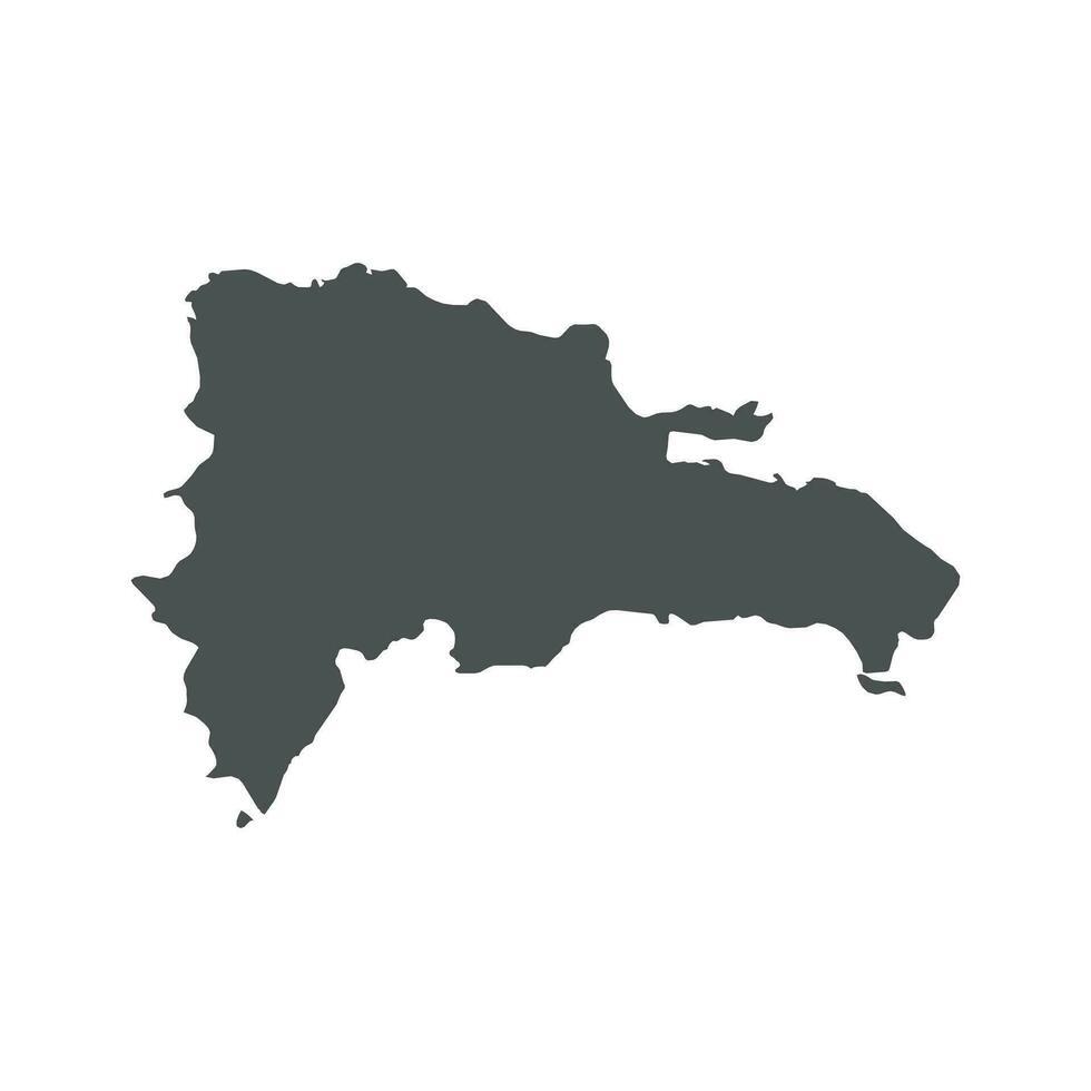 dominicano república vetor mapa. Preto ícone em branco fundo.