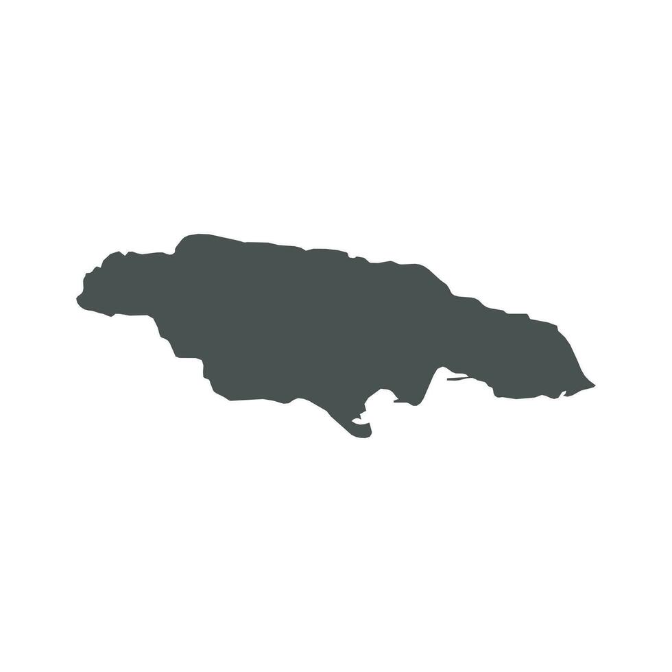 Jamaica vetor mapa. Preto ícone em branco fundo.