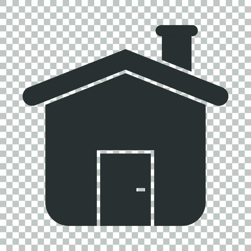 casa construção ícone dentro plano estilo. casa apartamento vetor ilustração em isolado fundo. casa habitação o negócio conceito.