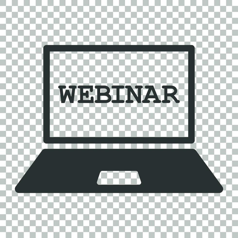 conectados Treinamento processo ícone dentro plano estilo. webinar seminário vetor ilustração em isolado fundo. e-learning o negócio conceito.