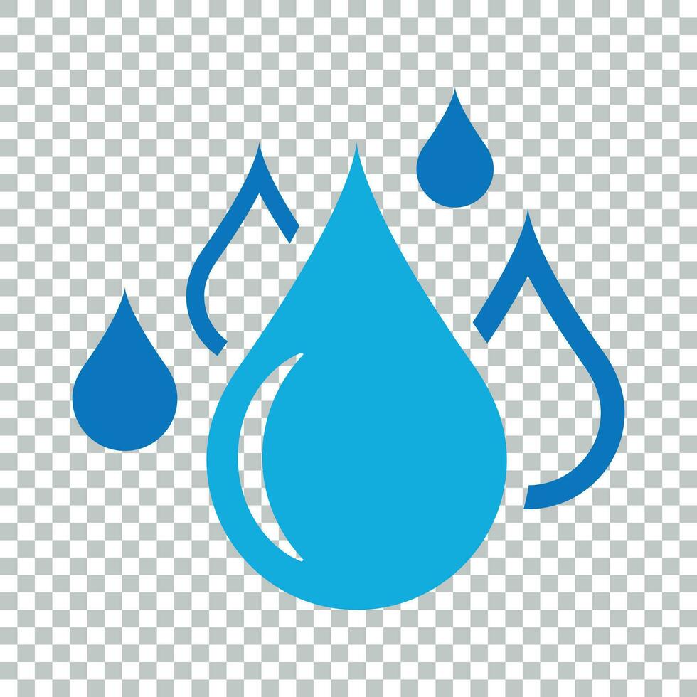 água solta ícone dentro plano estilo. gota de chuva vetor ilustração em isolado fundo. gotícula água blob o negócio conceito.