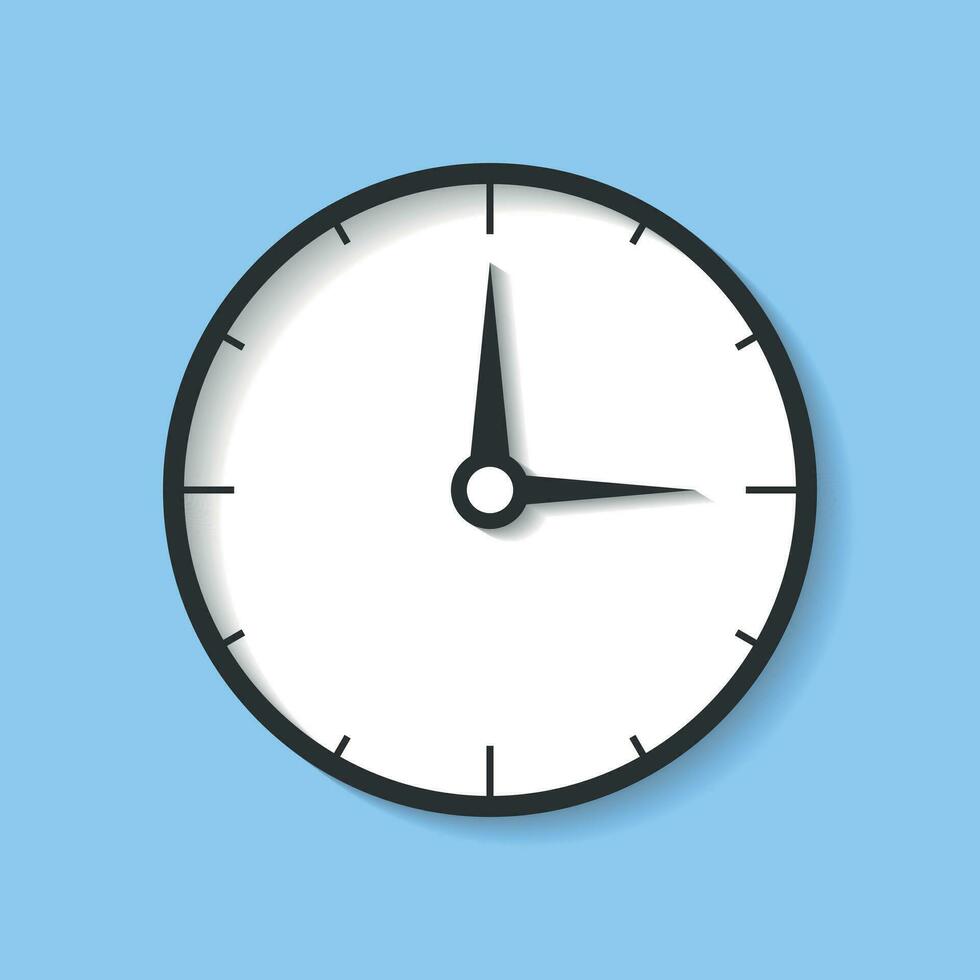 realista relógio contagem regressiva ícone dentro plano estilo. Tempo cronômetro vetor ilustração em branco isolado fundo. relógio o negócio conceito.