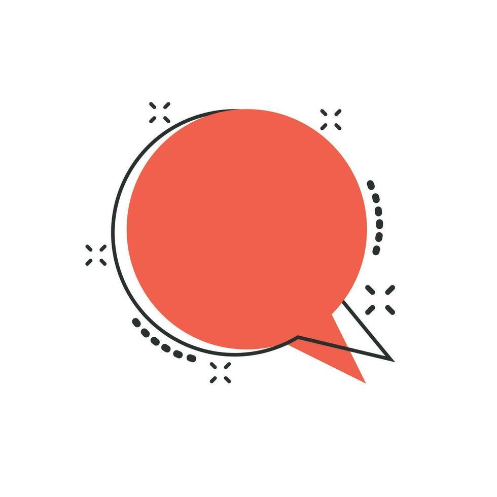 vetor cartoon ícone de bolha de fala vazia em branco no estilo cômico. pictograma de ilustração de caixa de diálogo. conceito de efeito de respingo de mensagem de fala.