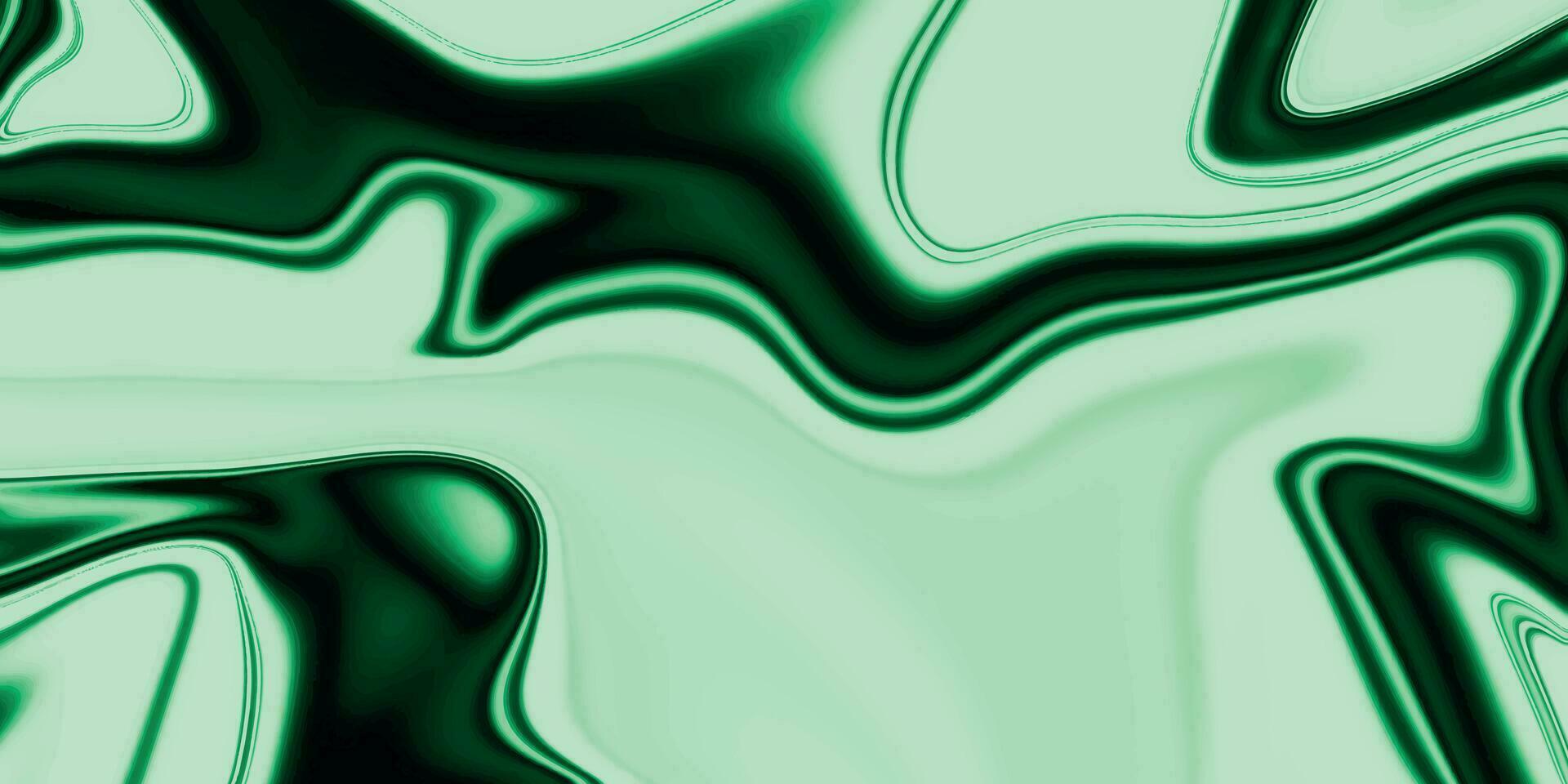 Preto e verde fluido ondulado digital abstrato arte. liquidificado efeito fundo. abstrato mármore sem costura textura vetor