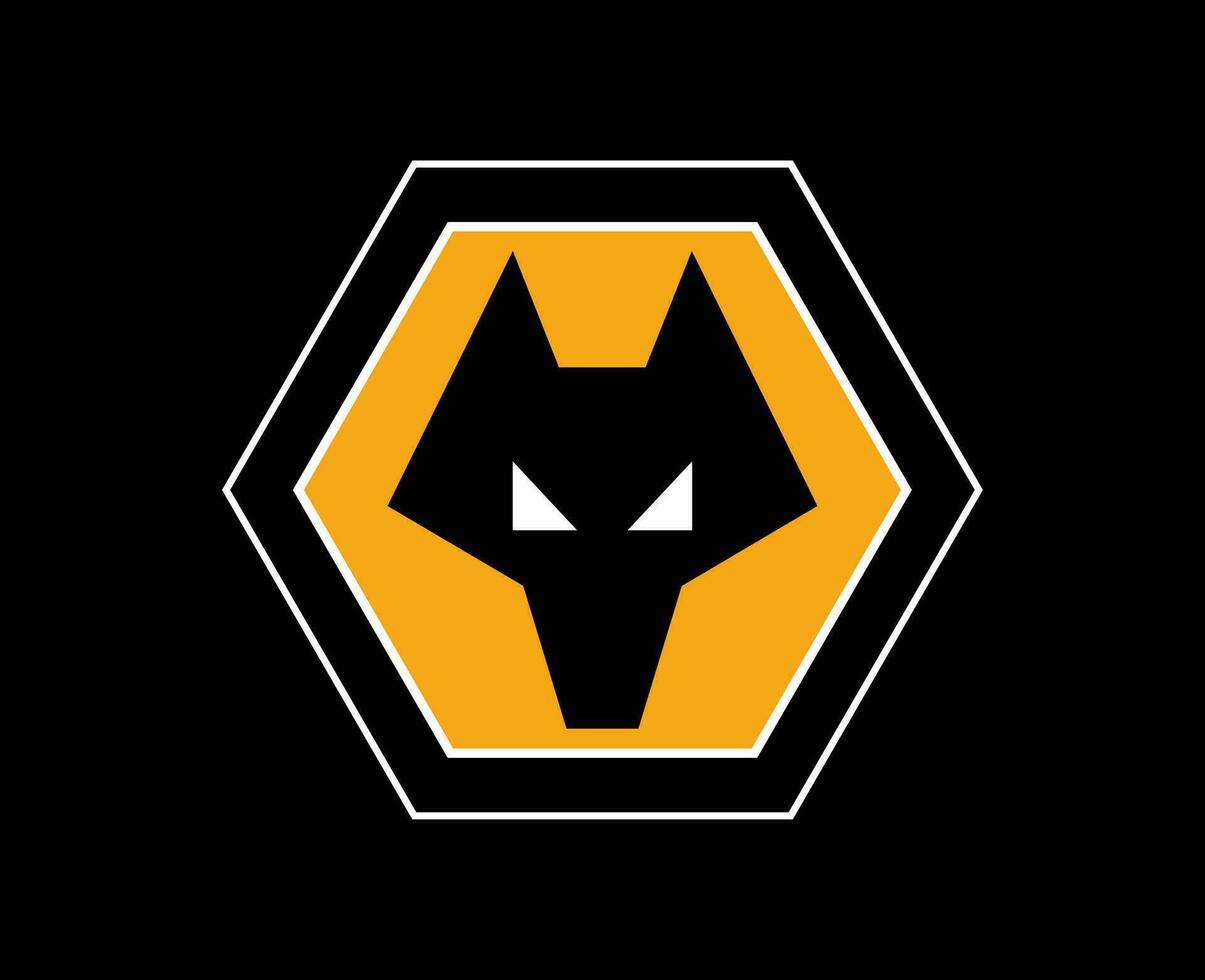 Wolverhampton andarilhos clube logotipo símbolo premier liga futebol abstrato Projeto vetor ilustração com Preto fundo