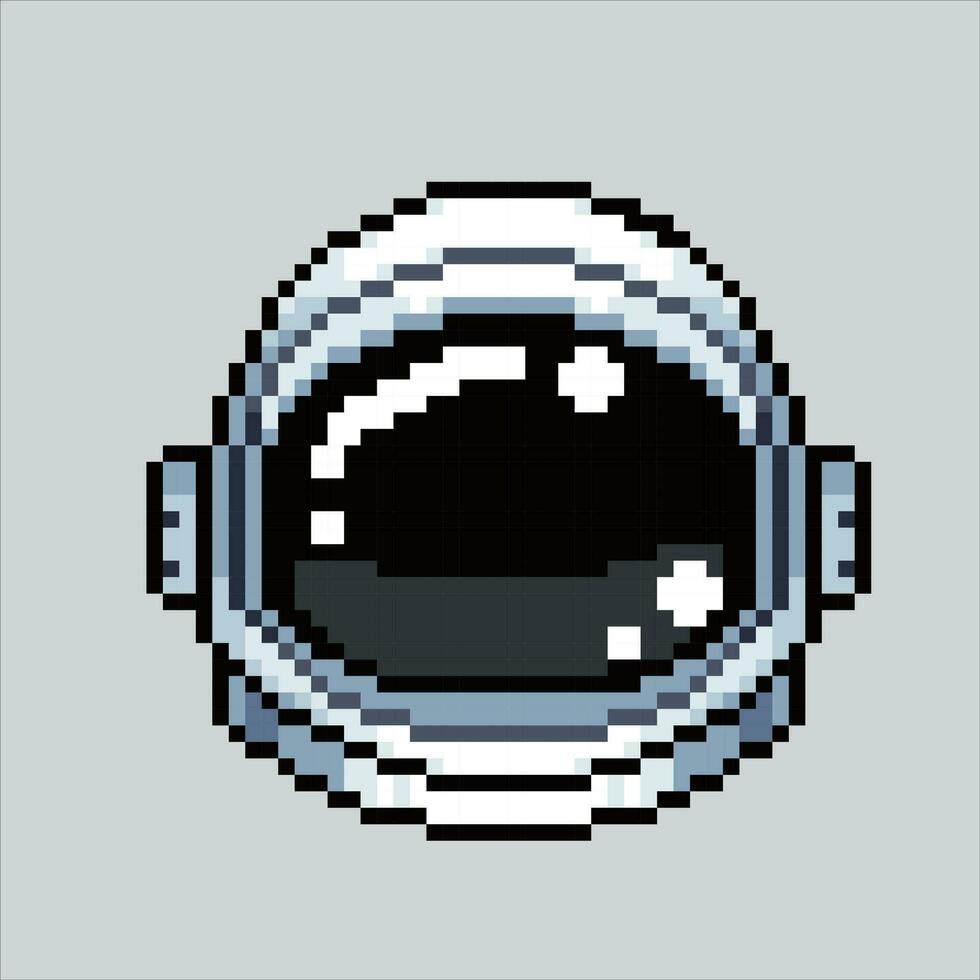 pixel arte ilustração astronauta capacete. pixelizada astronauta. astronauta capacete espaço ícone pixelizada para a pixel arte jogos e ícone para local na rede Internet e vídeo jogo. velho escola retrô. vetor