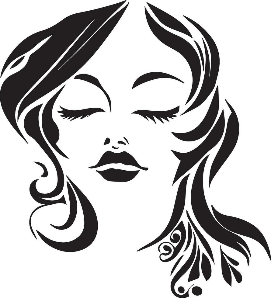 lindo mulheres face tatuagem Projeto vetor ilustração