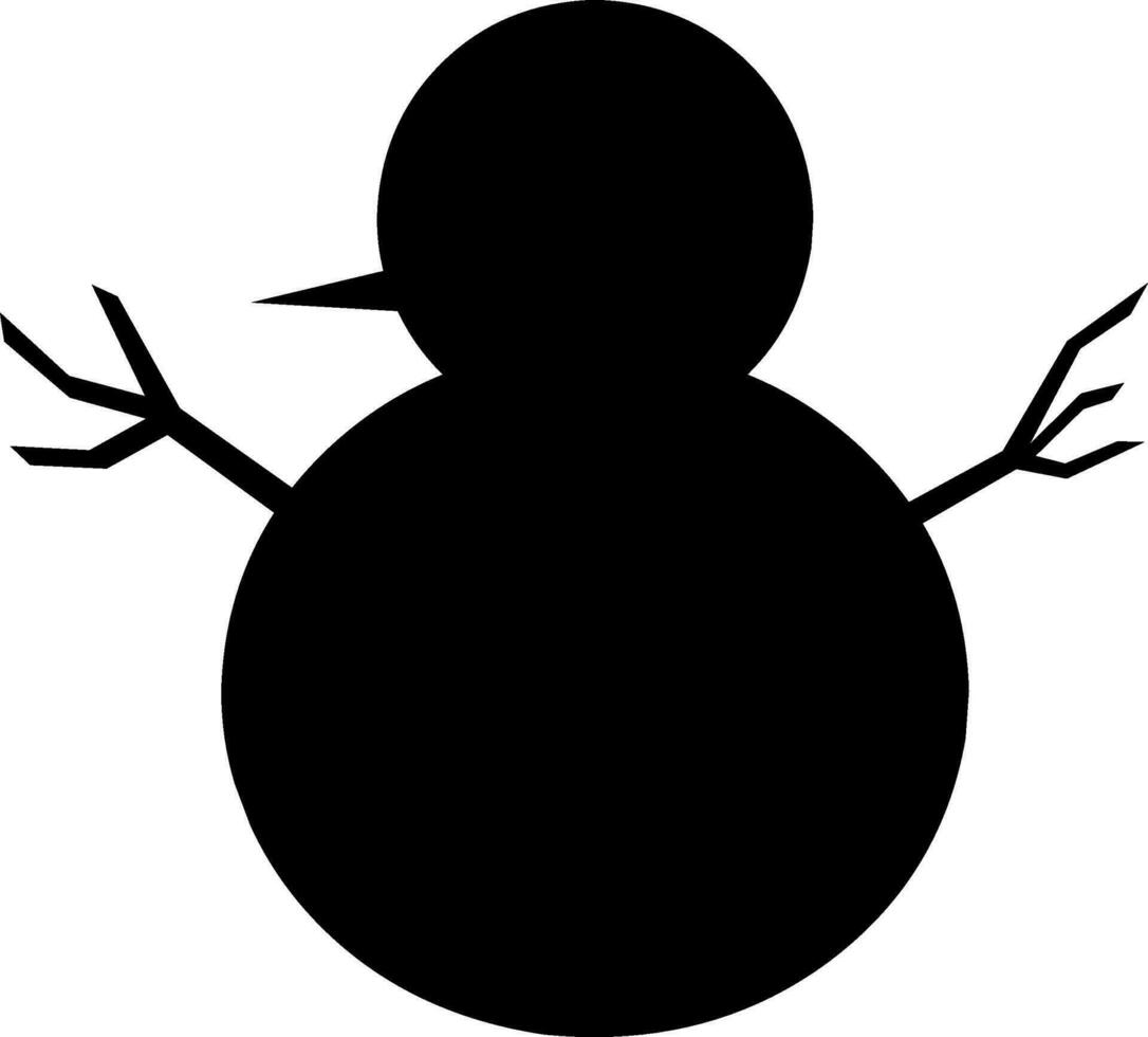boneco de neve ícone vetor ilustração. boneco de neve silhueta para ícone, símbolo e placa. boneco de neve silhueta para Projeto sobre inverno, Natal, Novo ano, neve e frio estação