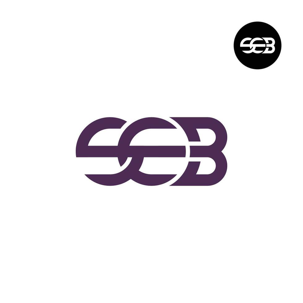 carta seb monograma logotipo Projeto vetor