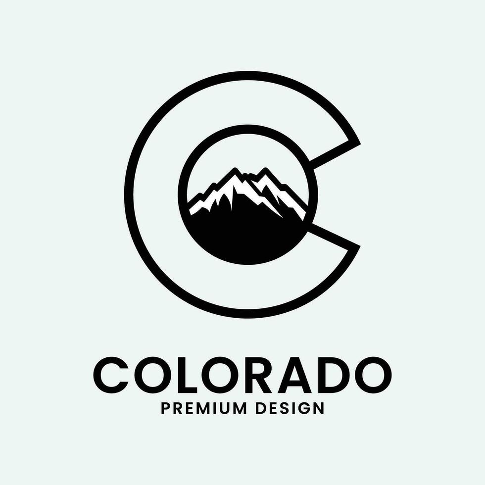 Colorado linha arte Projeto logotipo ilustração ícone vetor