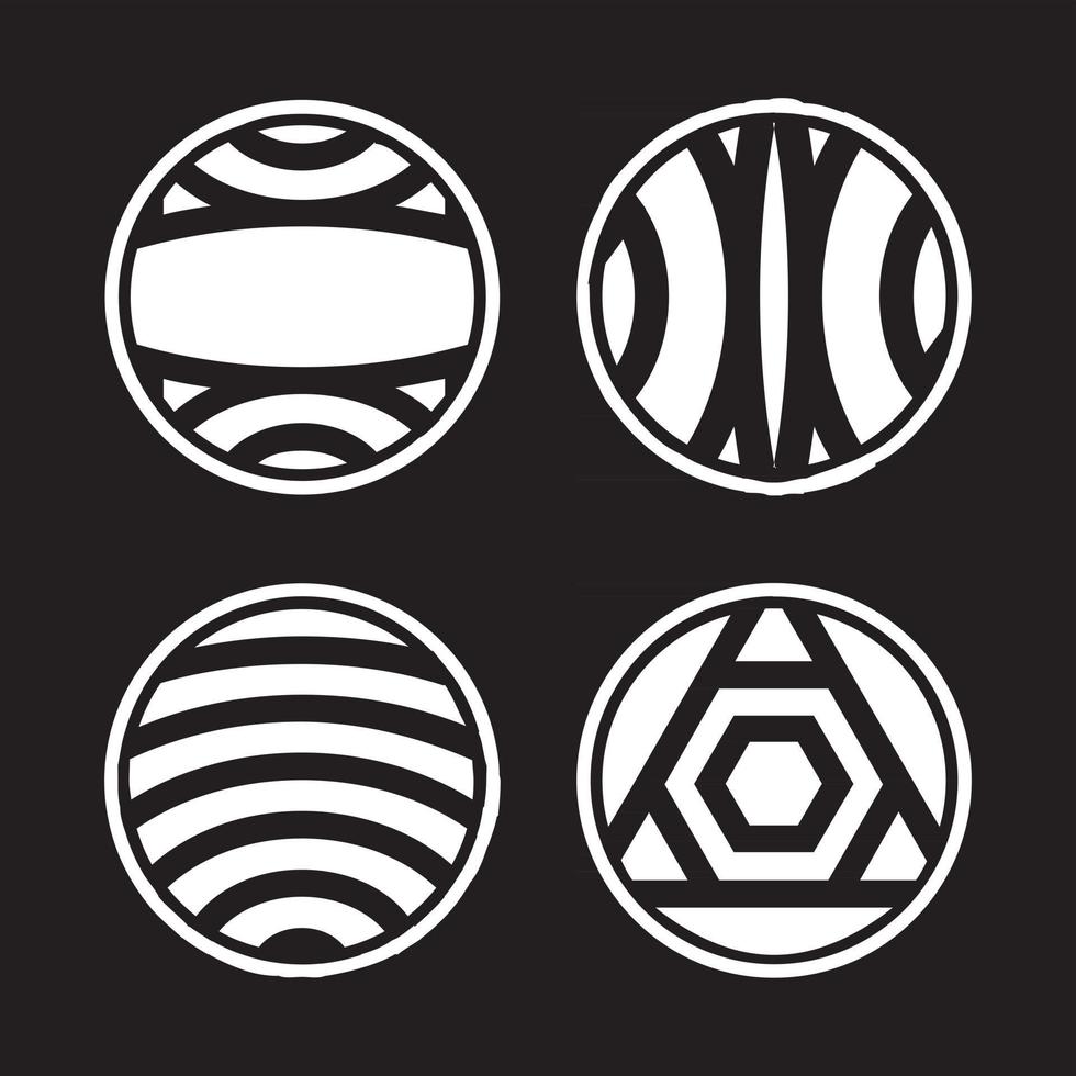 conjunto de marca de logotipo geométrico abstrato vetor