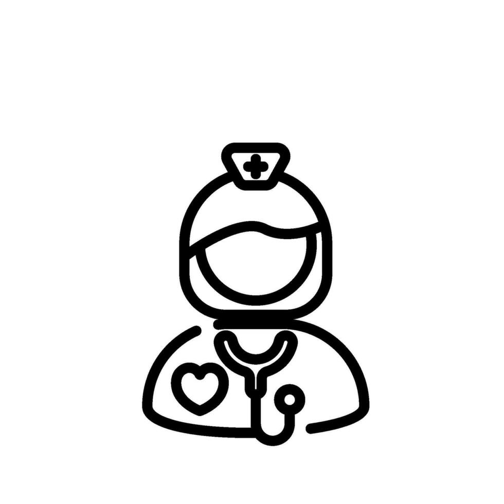 enfermeira ícone placa símbolo vetor