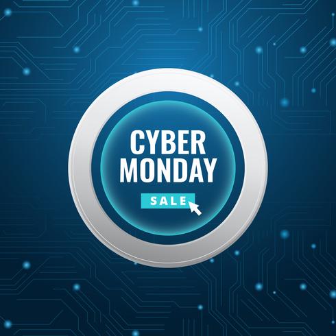 Posto de mídia social da Cyber ​​Monday vetor