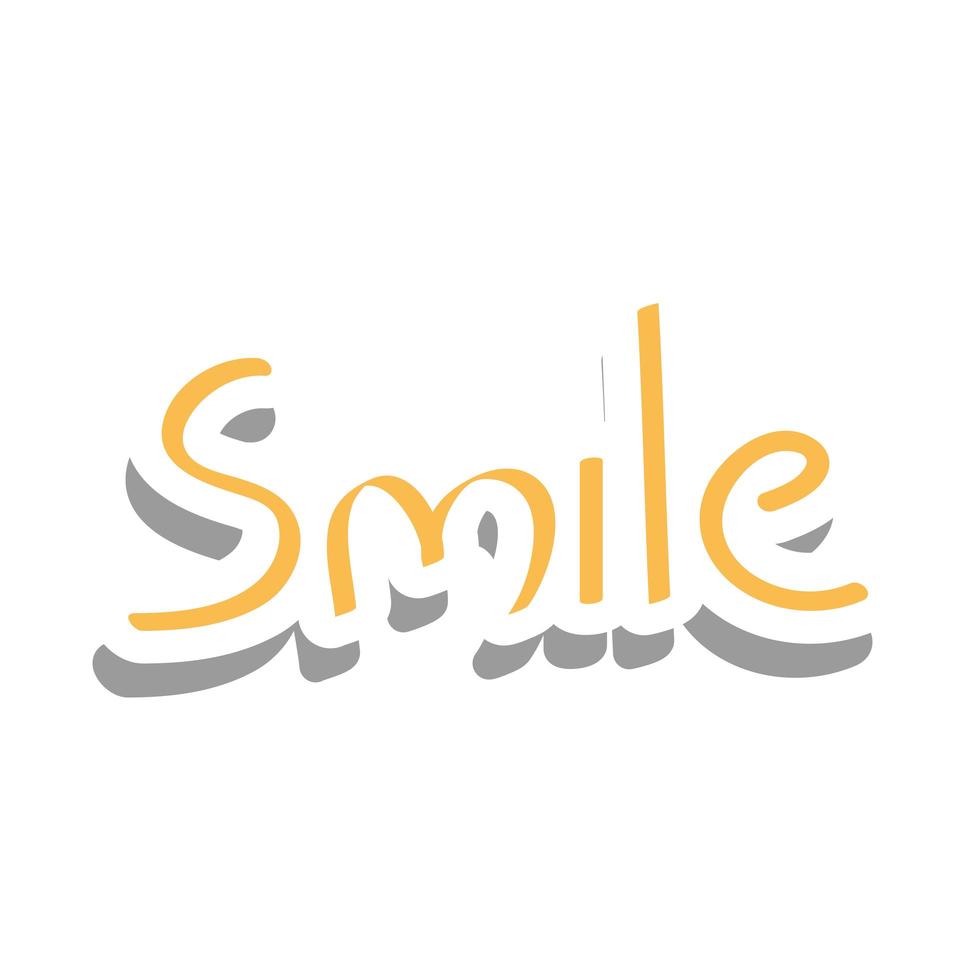 smile word cute adesivo vector design