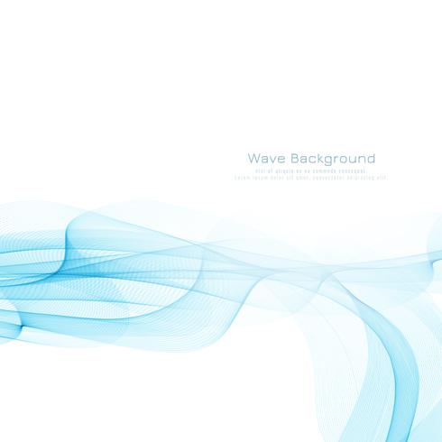 Design de fundo abstrato elegante onda azul vetor