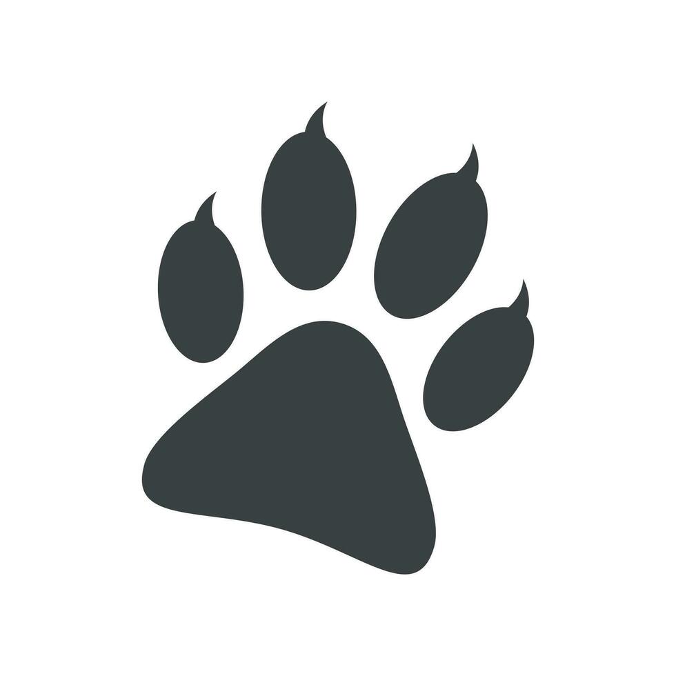 pata impressão ícone vetor ilustração isolado em branco fundo. cachorro, gato, Urso pata símbolo plano pictograma.