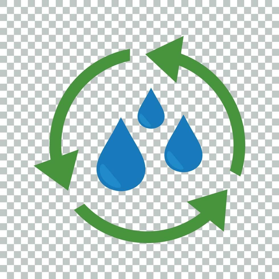 água ciclo ícone. plano vetor ilustração