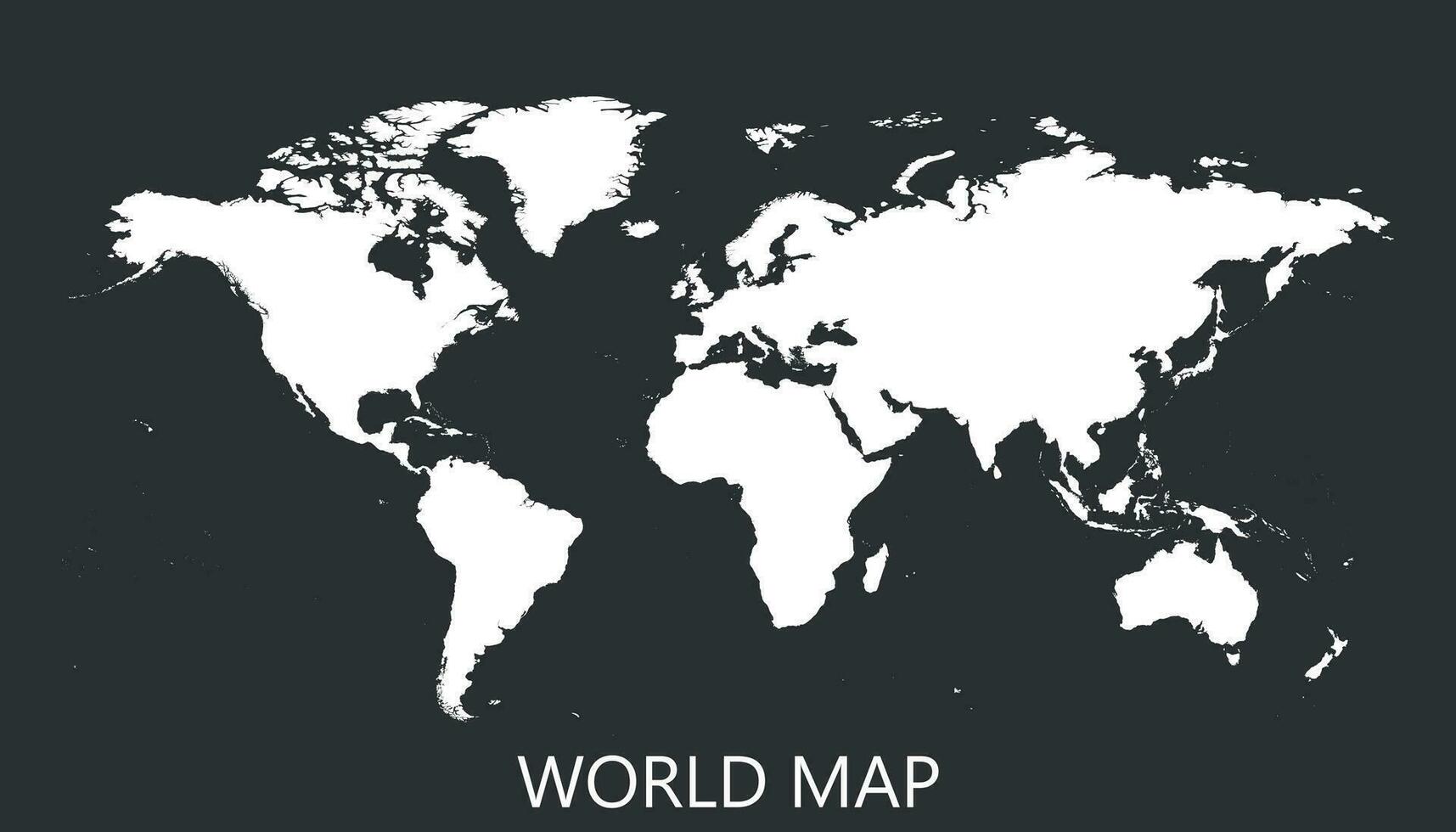 em branco branco mundo mapa isolado em Preto fundo. mundo mapa vetor modelo para local na rede Internet, infográficos, Projeto. plano terra mundo mapa ilustração.