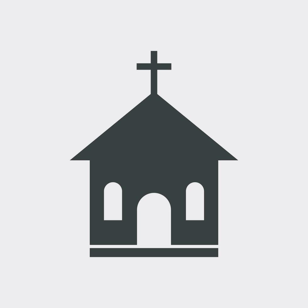 Igreja santuário vetor ilustração ícone. simples plano pictograma para negócios, marketing, Móvel aplicativo, Internet em branco fundo.