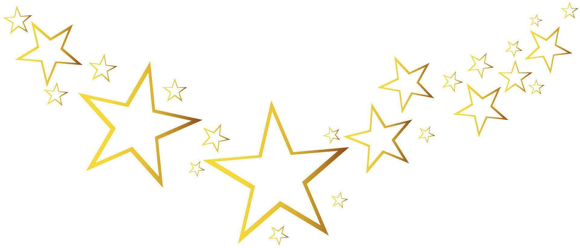 abstrato queda Estrela vetor. ilustração com dourado Natal estrelas em branco fundo vetor