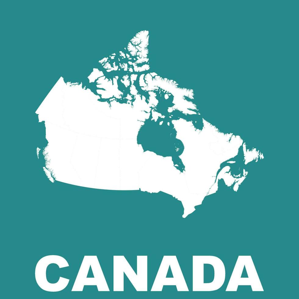 Canadá mapa. plano vetor