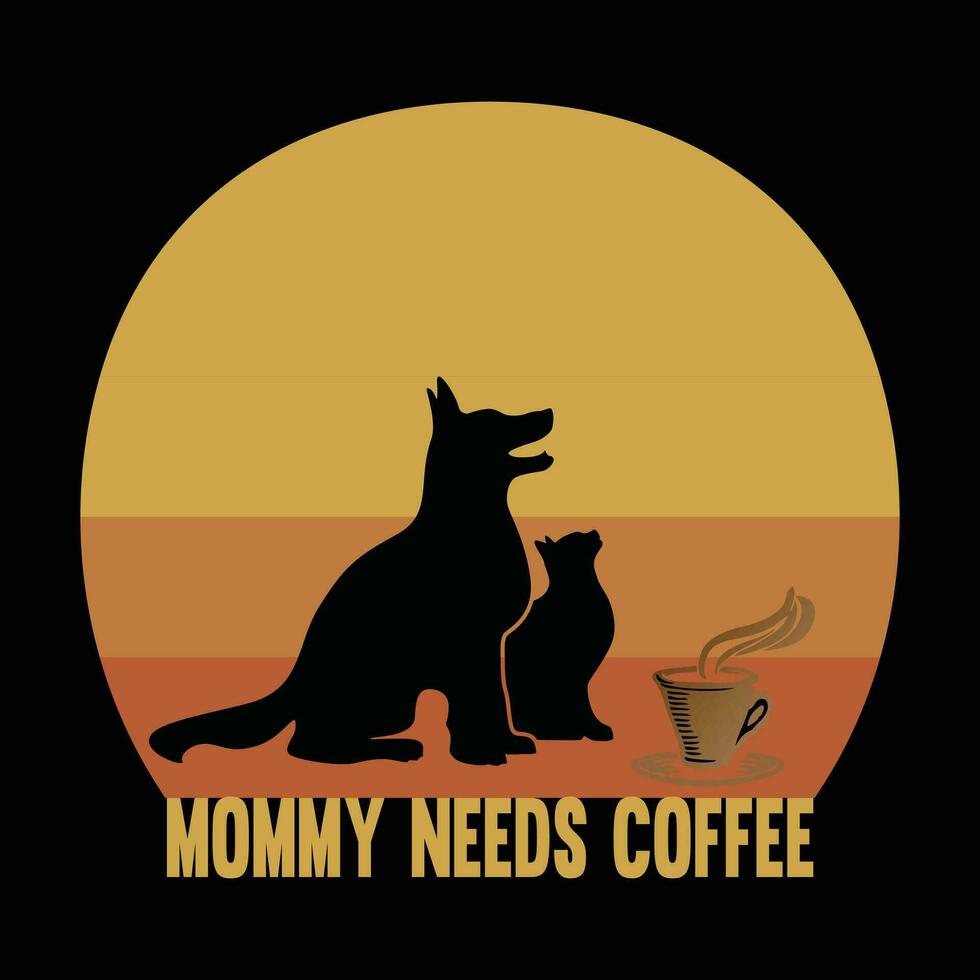 design de camiseta de café vetor