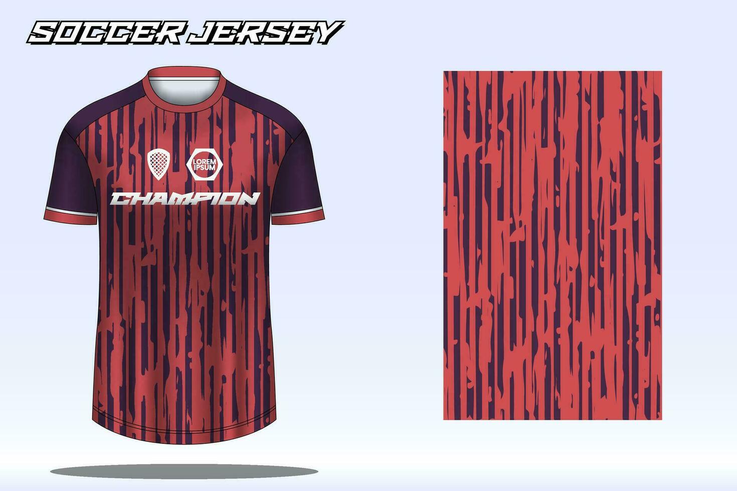 maquete de design de camiseta esportiva de camisa de futebol para clube de futebol vetor