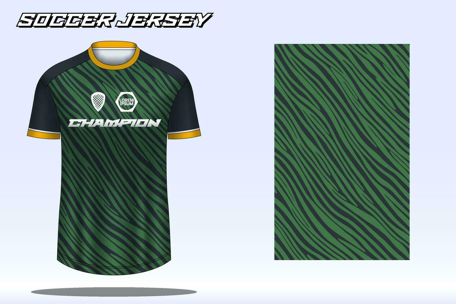 maquete de design de camiseta esportiva de camisa de futebol para clube de futebol vetor