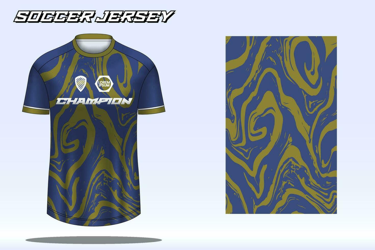 maquete de design de camiseta esportiva de camisa de futebol para clube de futebol vetor