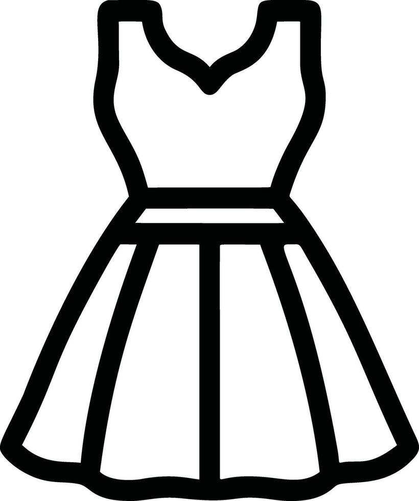 ícone de vestido de moda vetor