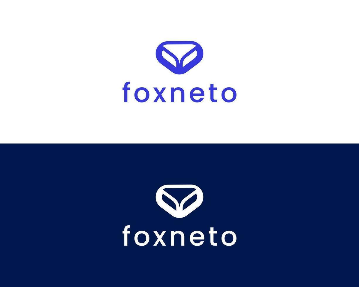 Raposa cabeça vetor logotipo, m com Raposa logotipo Projeto modelo