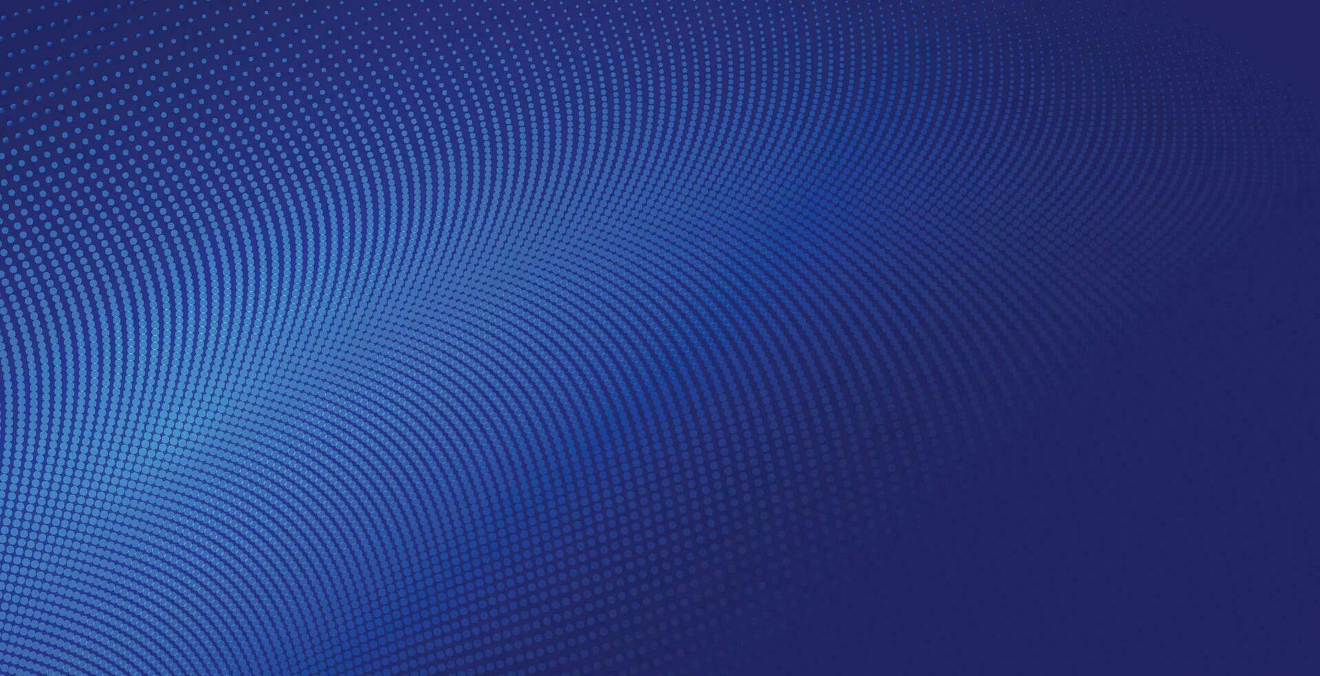 textura pontilhada de linha ondulada dinâmica abstrata azul e vermelha, fundo azul escuro com espaço de cópia. padrão de pontos simples futurista moderno. ilustração vetorial vetor