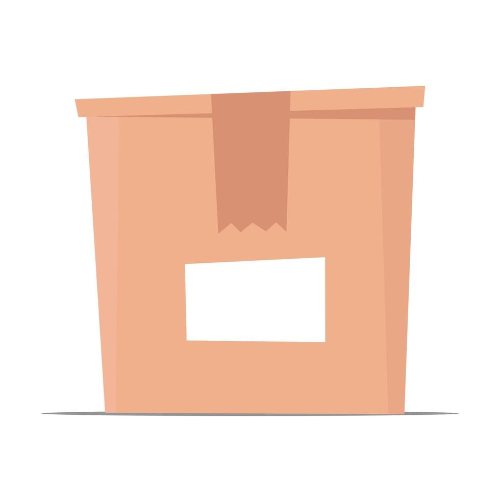 caixa de entrega em estilo plano cartoon isolado no fundo branco vetor